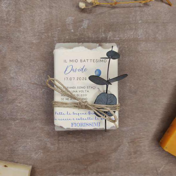 bomboniera sapone artigianale battesimo bimbo